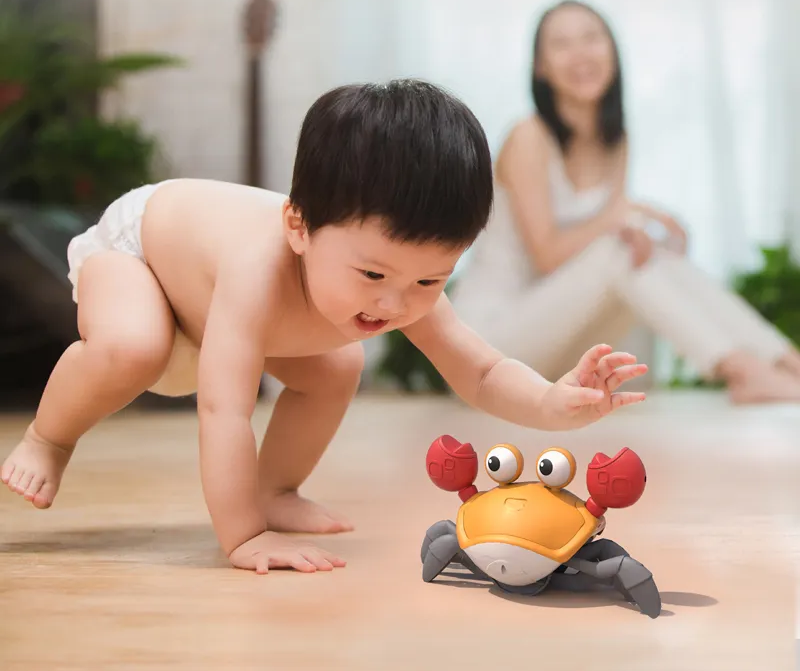 Crawling Crab Helps with Tummy Time